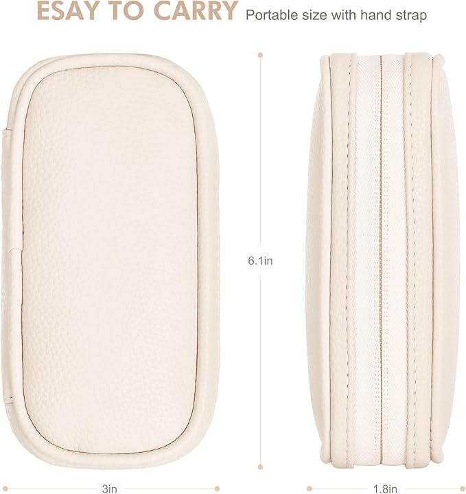 Tampon Holder for Purse, Portable period Bag with Handle,Travel Pads Tampons Pouch, Pu Leather Small Tampon Organizer Case for Feminine Products, Waterproof Period Bags for Women