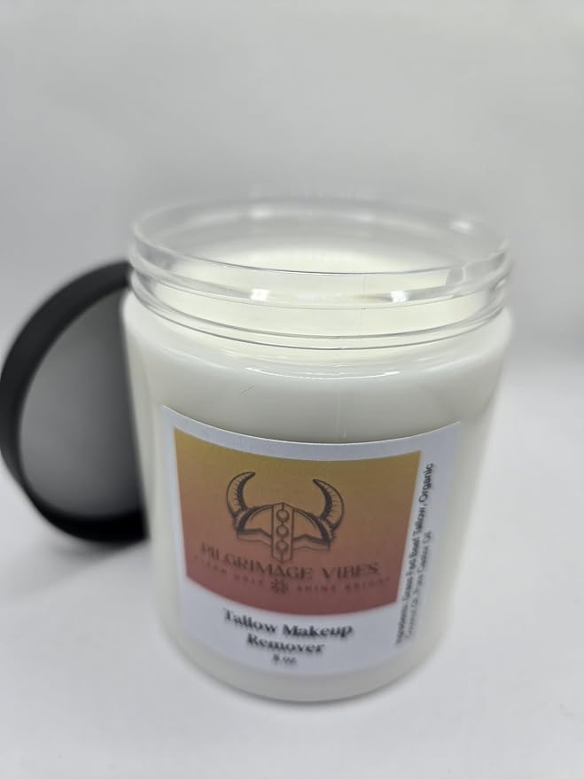 All Natural Tallow Facial Makeup Remover, Skin Cleansing Balm
