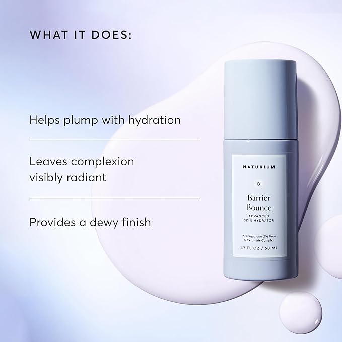 Naturium Barrier Bounce Serum, Plumps & Hydrates Face, Neck & Chest, Hydration Booster & Skin Care with Squalene & Ceramide Complex, 1.7 fl oz