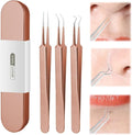 Usiveinborn Blackhead Remover Upgraded, Usiveinborn Blackhead Tweezers, Professional Upgraded Facial Blackhead Remover Tweezers, Blackhead Remover Tools Sets (A5-Rose-Gold-3pcs)