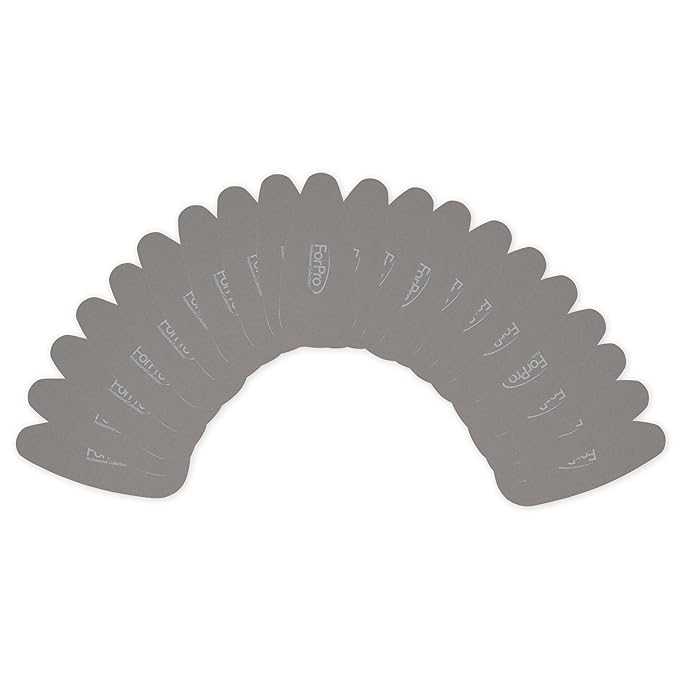 ForPro Professional Collection Amazing Pedi System Refill Strips, Grey, 120 Grit, Pedicure File Refills, 5” L x 2.5” W, 20-Count