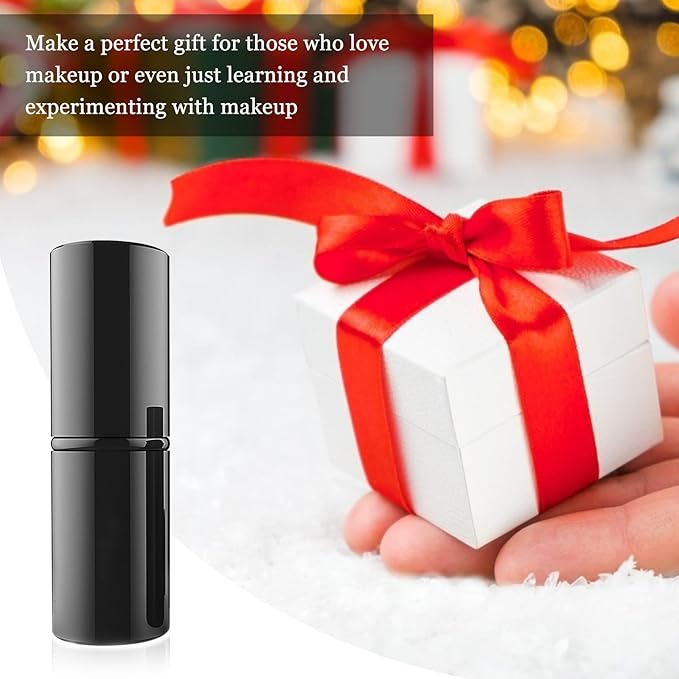 Falliny Retractable Airbrush Kabuki Brush, Travel Powder Foundation Professional Blush Makeup Brushes With Aluminum Handle for Liquid, Cream, Cosmetics, Loose Powder