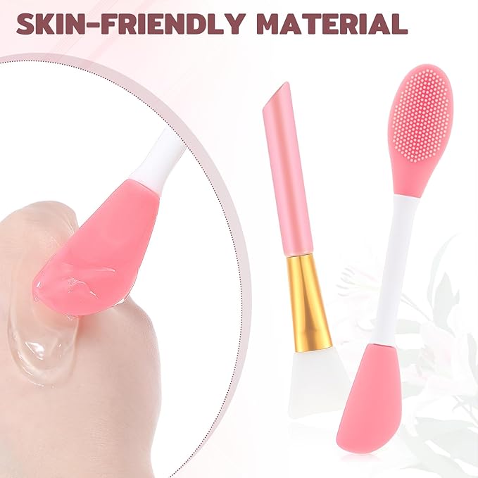 4 Pcs Face Mask Applicators, Silicone Face Mask Brush, Reusable Face-Mask Applicator Tool, Facial Brushes Applicator for Apply Skincare Lotion, Gel, Cream, Cosmetic Foundation