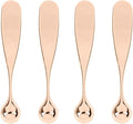 4pcs Metal eye roller tool,Cream Massage Stick Tool for Face Cream Applicator,Makeup spatula,eye massage tool, eye cream applicator, eye cream applicator(Rose Gold)