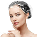 50PCS Disposable Shower Caps, Plastic Clear Thickening Bath Hair Cap and Waterproof Hair Caps for Women Men Kids Hair Treatment, Spa, Hotel and Hair Solon, Home Use, Portable Travel (Size 52CM)