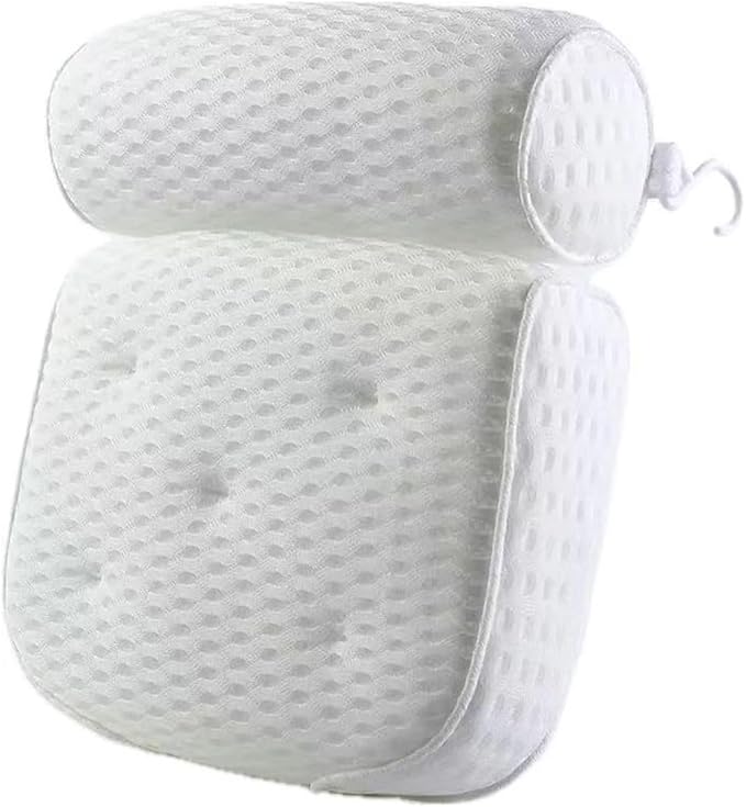 AYANG Bath Pillow for Bathtub, Bath Pillows for Tub with 4D, Non Slip Bath Neck Spa Pillows Headrest Cushion for Back, Bath Pillow Fit Hot Tub, Easy to Wash, Spa Gifts Bathtub Accessories