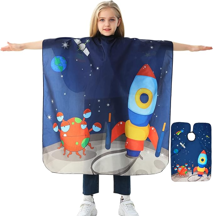 Kids Barber Cape - Professional Hair Cutting Cape,Salon Capes for Hair Stylist Shampoo Haircut Cape Barber Supplies
