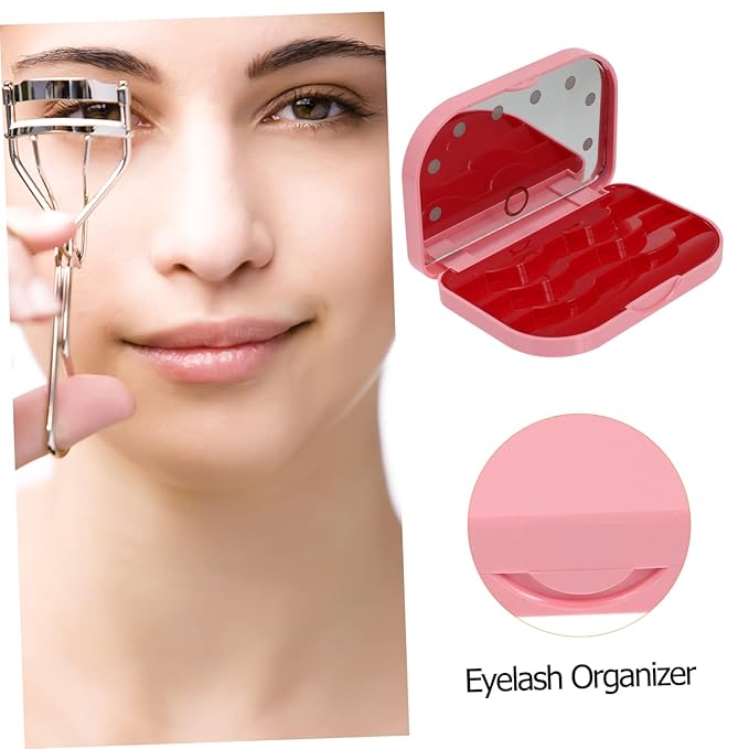 Led Eyelash Storage Box Portable Lash Holder Light Eyelash Case for Travel