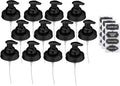 Jarmazing Products Mason Jar Foaming Soap Dispenser Lids - Includes Waterproof Stickers! Black - 12 Pack