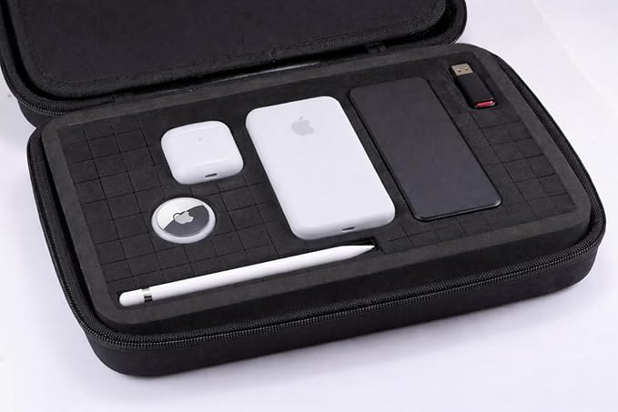 +skin PackPro Customizable Travel Case Bag Waterproof Toiletry, Electronics Organizer Pluckable Foam Insert Grooming, Shaving Kit, Cologne, Razor, Tech Accessories, Essentials (Black, Core (Medium))