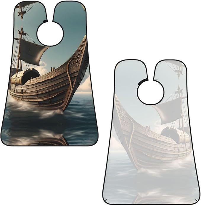 Tahiti Beach Print Beard Bib Shaving Apron, Beard Hair Trimming Cape Gift For Dad