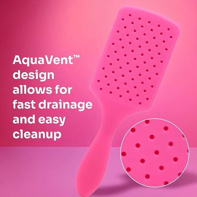 Wet Brush Refresh and Extend Paddle Detangler, Black, Detangling Brush with Infused Charcoal Ultra-Soft IntelliFlex Bristles For All Hair Types, Removes Dirt, Excess Oils & Impurities
