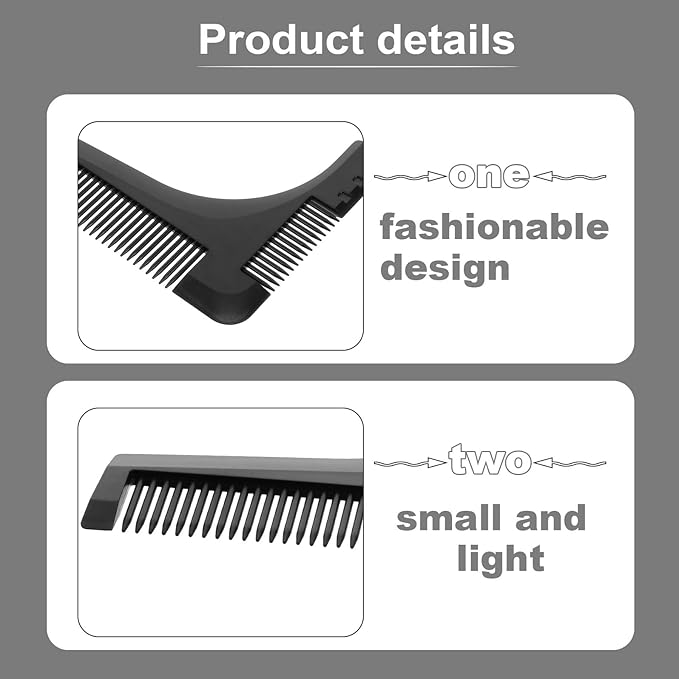 Beard Shaper Template Comb 15-20cm Black Beard Guide Shaping Tool for Men’s Grooming and Trimming