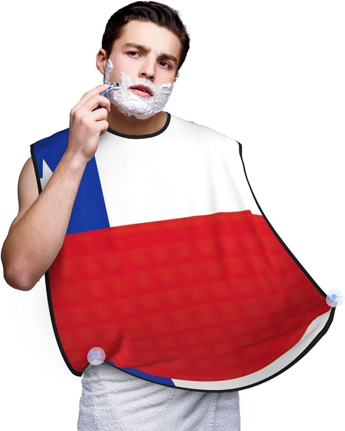 Flag Of Georgia Print Beard Bib Shaving Apron, Beard Hair Trimming Cape Gift For Dad
