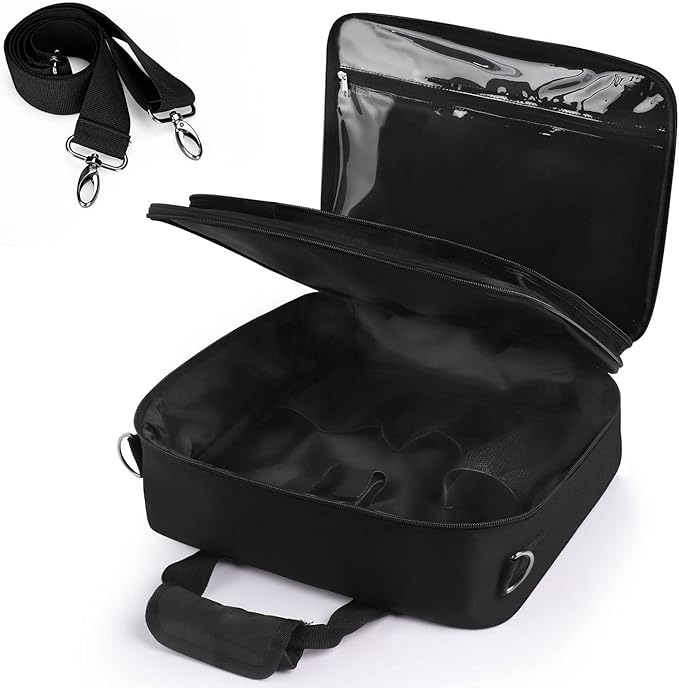 Barber Hairdryer Carrying Case - Hairstylist Travel Bag with Storage for Blow Dryer & Salon Equipment
