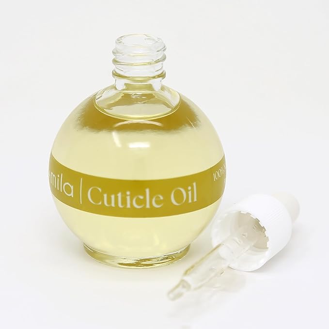 ella+mila Fragrance-Free Cuticle Oil with Pure Tsubaki & Argan - 100% Natural Nail & Cuticle Treatment - Vegan - 2.3 fl oz