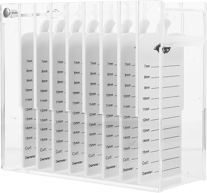 SAFIGLE Acrylic 8-layer Dustproof False Eyelash Storage Box Makeup Organizer Case for Home and Beauty Salon