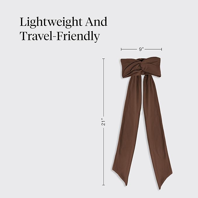 Kitsch Set & Flow Active Heatless Curling Headband For Women – Achieves Heatless Curls Overnight, No Heat Damage | Heatless Curlers with Flexible Fit | Great During Gym, Travel - Chocolate Brown, 1pc