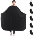 5 Pack Barber Cape for Men, Salon Large Hair Cutting Cape, 64"x56" Nylon Waterproof Haircut Cape with Adjustable Snap Closure Color Capes, Professional Stylist Hairdresser Apron Adults -Black
