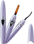 Heated Eyelash Curler, S600 Rechargeable Heated Lash Curler, Eyelash Curler Heated in 8s for Women 24 Hs Lasting Natural Makeup (Lilac/Silver, 148MM)