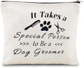 Sisadodo Dog Groomer Christmas Brithday Gifts for Women Men Dog Hairdresser Storage Bags for Dogs Groomers Canvas Cosmetic Makeup Bag Pouch Hair Stylist Travel Toiletry Bag with Zipper