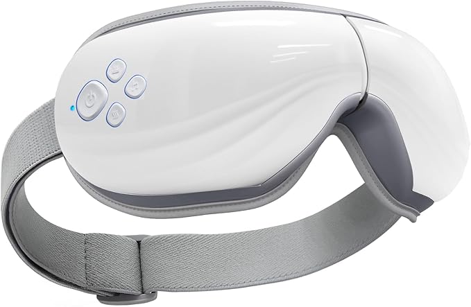 Mynt 5 Mode Eye Massager with Heat and Cooling, Heated Eye Massager with Bluetooth Capability, Folding Eye Mask Massager with Heat and Cool, Eye Massage with Voice Announcement, Gifts for Valentine