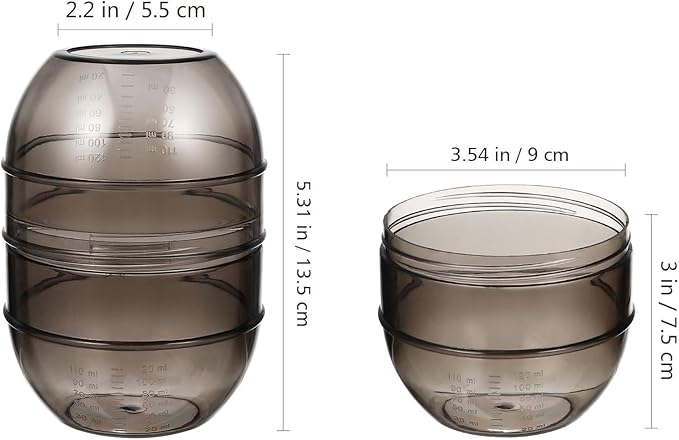 Hair Dye Color Cup with Measuring Scale 3-Pack Hair Color Mixing Bowls Salon Tint Shaker Mixer for Precise Coloring and Diy Hairdressing