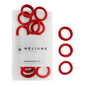 Heliums Small Soft Hair Ties - Red - 1 Inch Mini Nylon Bands, No Damage Ponytail Holders for Kids, Braids, and Thin Hair - 30 Count