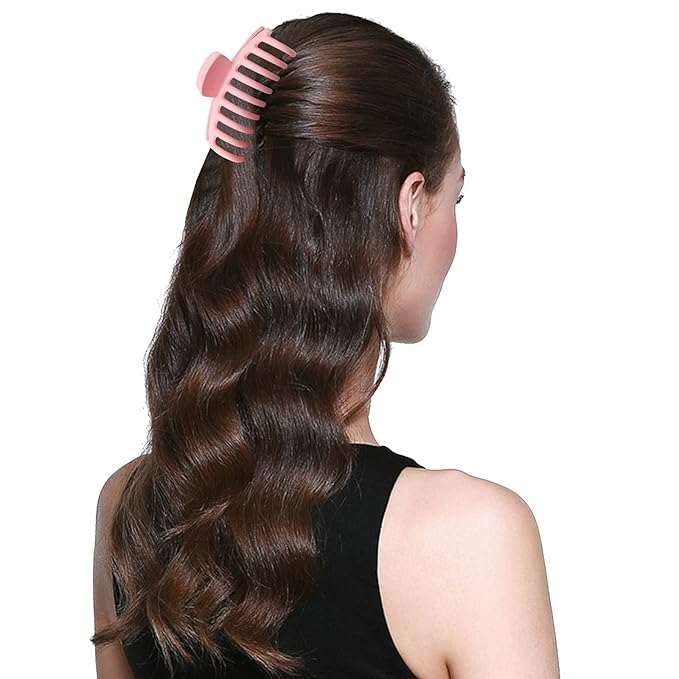 4 Pack Big Hair Claw Clips Nonslip Large Claw Clip for Women and Girls Hair,Strong Hold Grips Hair Accessories 4 Inch Pink)