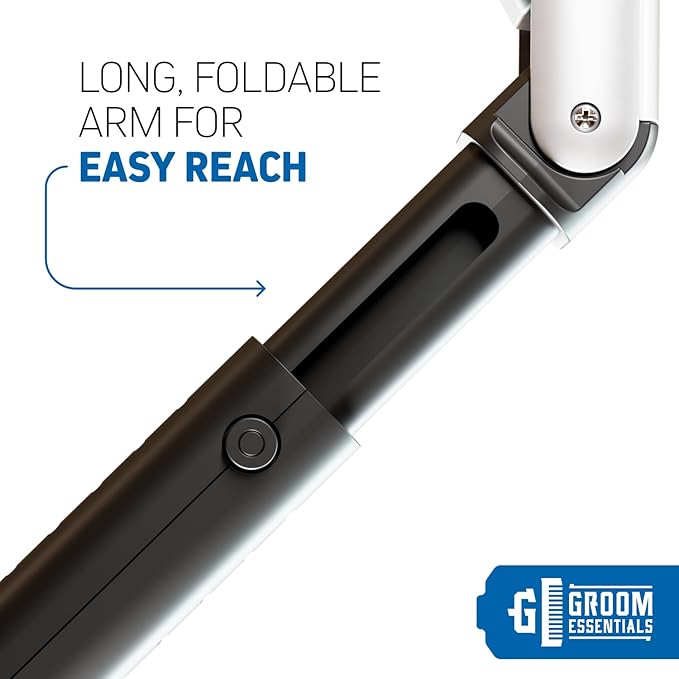 ChargeWorx Rechargeable Electric Back Shaver for Men, Extendable Long-Handle Back Razor for Hard-to-Reach Areas, Portable Body Groomer and Hair Trimmer - Adjustable Folding Handle for Smooth Shaving
