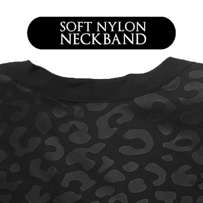 Betty Dain Black Jaguar Bleach-proof All Purpose Styling Cape, Material Defends Against Bleach Stains, Color Proof, Chemical Proof, Waterproof, Lightweight Embossed Nylon, Black