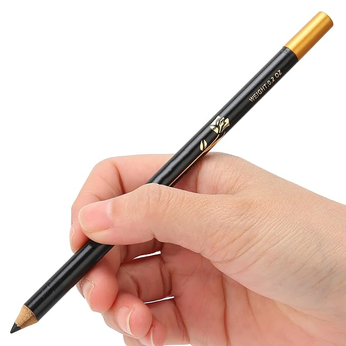 Beard Pencil, Premium Barber Pencil Beard Shaper with Built in Sharpener Edge Hairline Razor Trace Pencils Beard Guide Beard and Hairline, Professional Shaping Tool for Men (Black)