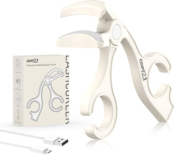 COPPA Heated Eyelash Curler, EC-1 Precision Type Lash Curler Open Style with 65°Heat & Dual-Use Corded Eyelash Curler Easy to Use for All Eye Shapes, No Pinching or Pulling Eyelash Eye Makeup Tool