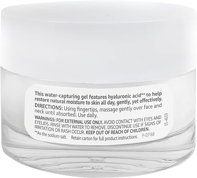 Amazon Basics Moisturizing Water Gel with Hyaluronic Acid, Refreshing, 1.7 Ounces, 1-Pack
