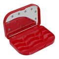 Led Eyelash Storage Box Portable Eyelash Organizer with Makeup Mirror Compact False Case for Travel and Daily Use