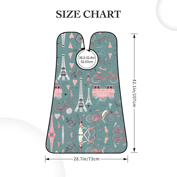 Rabbit Background Print Beard Bib Shaving Apron, Beard Hair Trimming Cape Gift For Dad