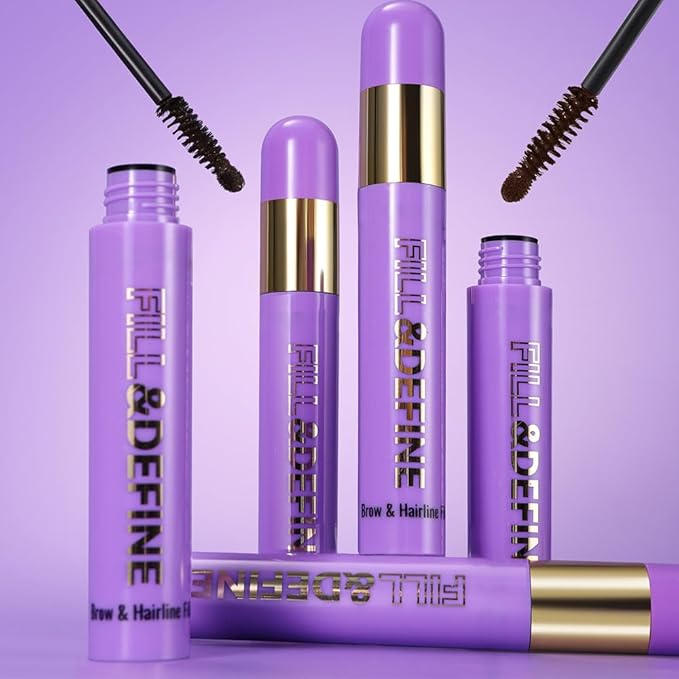 3 In 1 Hair Color Concealer Stick - Temporary Gray Hair Cover Up, Root Touch Up Hair Mascara with Precision Applicator, Waterproof Long Lasting for Eyebrows Beard Hairline 08# Black