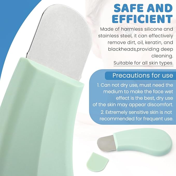 Blackhead Remover Tool, Silicone Face Scraper for Deep Cleansing, Skin Scrubber Face Spatula, Nose Blackhead Remover, Mild and Safe Skin Care Tool for Men and Women (Color:1PC)