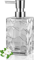 Hand Soap Dispenser, Clear Acrylic Plastic Liquid Pump Bottles Refillable Lotion Dispenser for Bathroom Decor Kitchen College Dorm