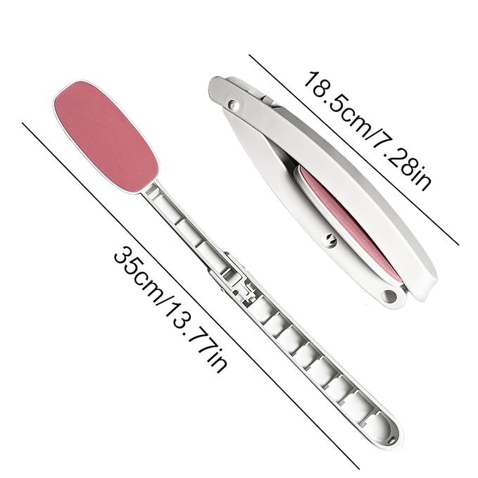 Generic 2Pcs Lotion Applicator for Back | Back Cream Applicator | Foldable Long Handled Oils Sun Cream Applicator | Back Lotion Applicator | Back Applicator for Cream, Pink