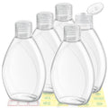 Travel Shampoo and Conditioner Bottles 6.9oz 5 Pack Leak Proof Plastic Squeeze Bottles with Flip Cap Refillable Toiletry Bottle Empty Containers for Shampoo Conditioner Body Wash(Clear)