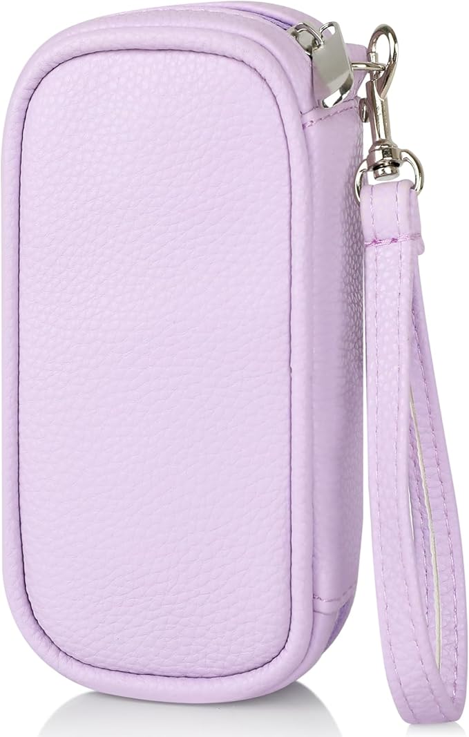 Portable Tampon Storage Bag,Tampon Holder for Purse, Small Organizer Bag with Handle, PU Period Pouch, Small Case for Feminine Products with Zipper Period Bags for Women