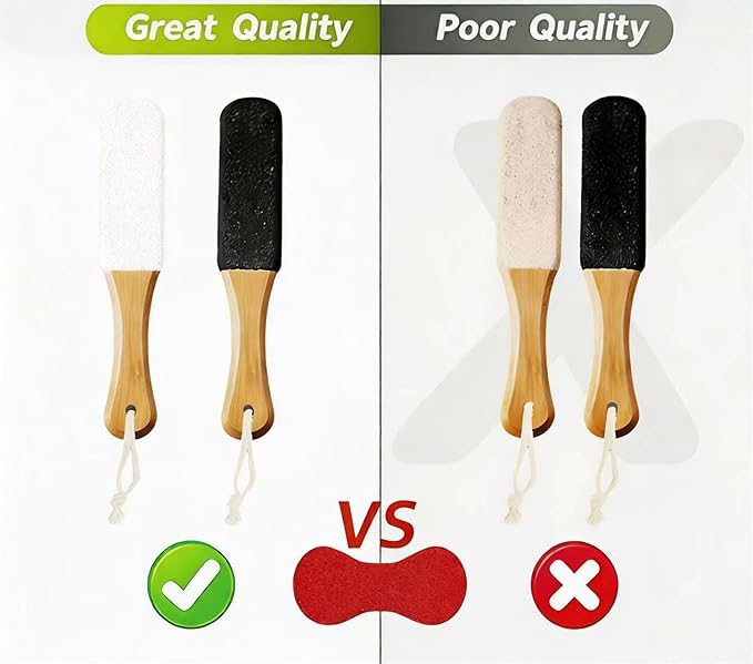 2-Pack Professional Pedicure Foot File & Pumice Stone - Callus Remover and Foot Scrubber for Dead Skin, Dry Rough Feet and Cracked Heels