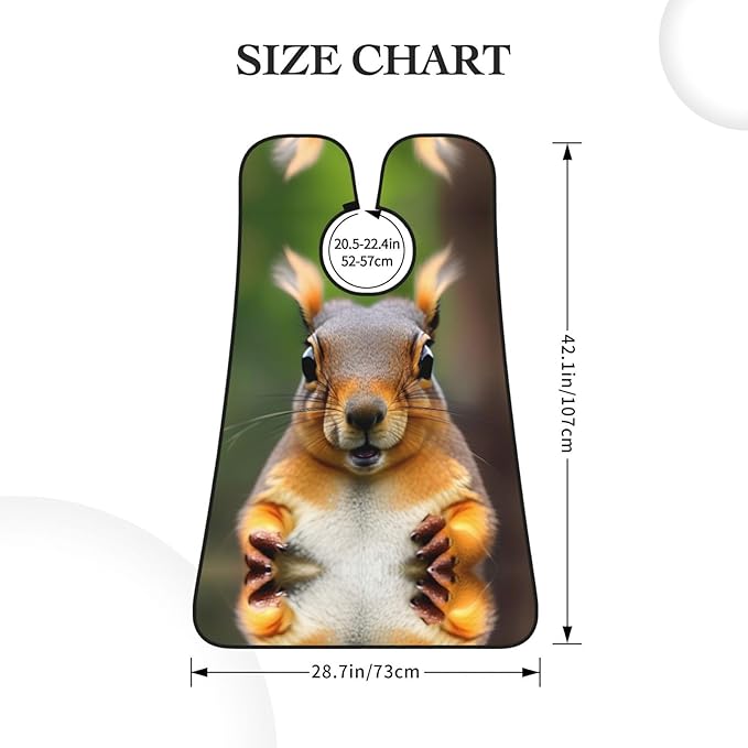 Squirrel Funny Animal Print Beard Bib Apron For Men, Beard Hair Catcher For Men Shaving Trimming,Beard Cape Cloth
