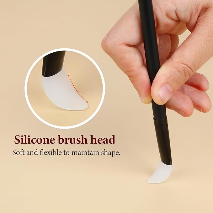 3 Pcs Silicone Makeup Applicator, Shadow Brush Lip Mask Makeup Brushes Eyeshadow Applicators Eyeshadow Brush for Applying Cream or Liquid Eye Shadows