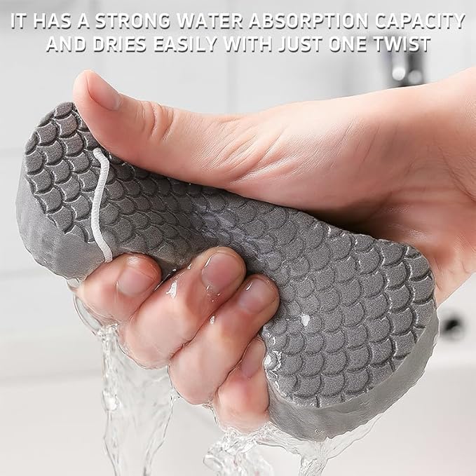 Magic Exfoliating Bath Sponge – Ultra Soft & Skin-Friendly, Reusable Dead Skin Remover for All Skin Types – Gentle Exfoliation for Men & Women