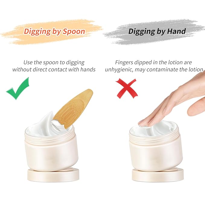 4PCS Deodorant Cream Applicators, Bamboo Multi-functional Applicator for Deodorant Cream, Facial Mud, Cosmetic Mask, Facial Clay