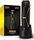 Electric Body Hair Trimmer for Men - Manscape Pubic Hair Groomer Waterproof Wet/Dry Ball Grion Shaver Type-C Rechargeable Cordless Replaceable Ceramic Blade Razor Male Professional Grooming Smooth