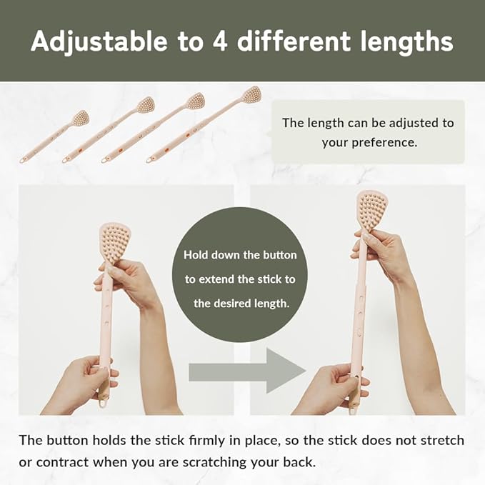Back scracher Lotion applicator Cream applicator (baige)