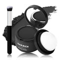 Hairline Powder with Brush Set, Root Touch Up Hair Color for Thinning and Gray Hair Coverage, Waterproof and Sweatproof Hairs Loss and Bald Spot Concealer for Men and Women-Black